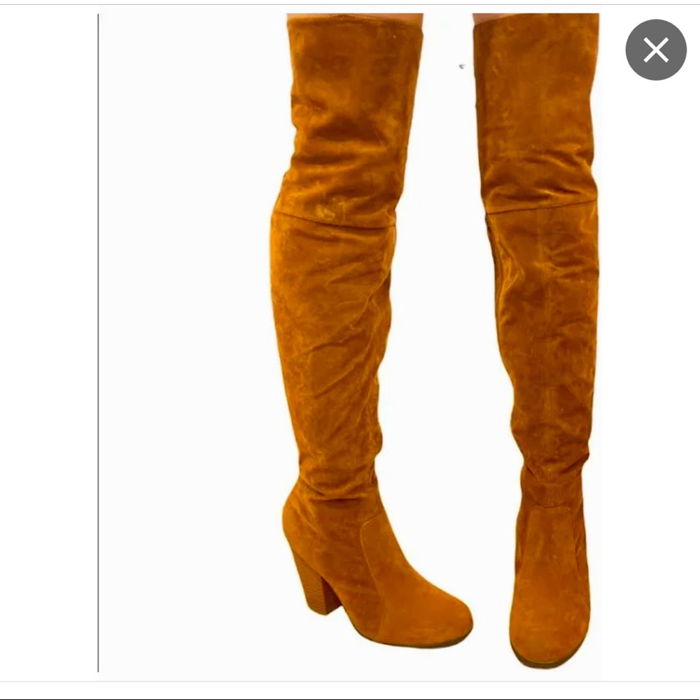 Bran new never worn over the knee suede boot. The color is “tan suede”.